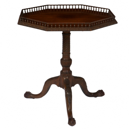 A George III Mahogany Octagonal Tilt-Top Tea Table